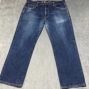 Mutual Weave Jeans Mens 40x30 Blue Denim Cotton The Relaxed Fit Straight Leg